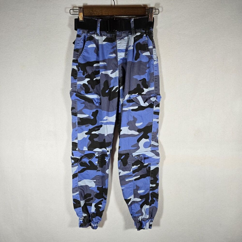 Women’s VIP Blue Camo Cotton Blend Pants Size 00/23
